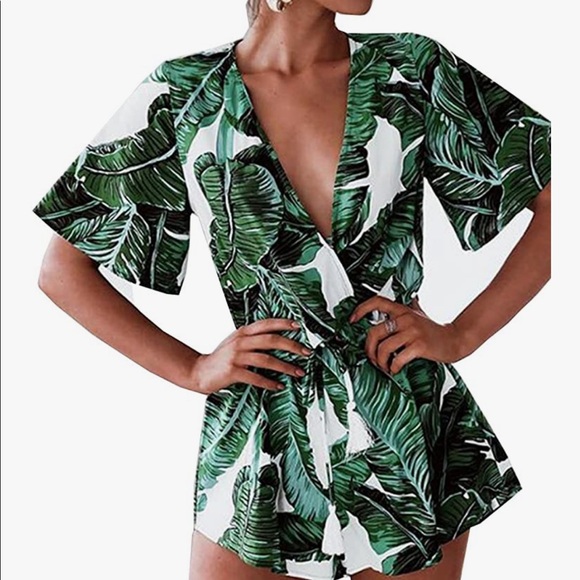 Tropical print romper - Picture 2 of 3